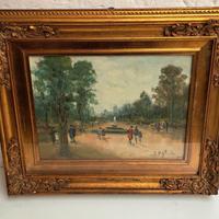 Antonio Migliardi Dipinto Olio su Tela/o Legno Qua