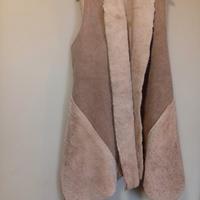 Gilet in montone beige