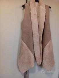 Gilet in montone beige