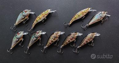 Lotto 9 Artificiali Minnows salmo Spinning