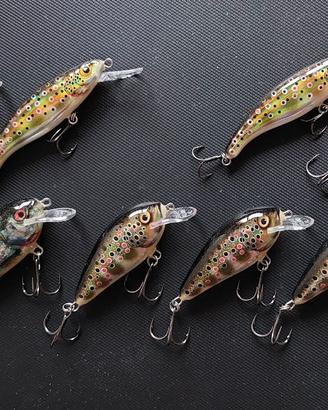 Lotto 9 Artificiali Minnows salmo Spinning