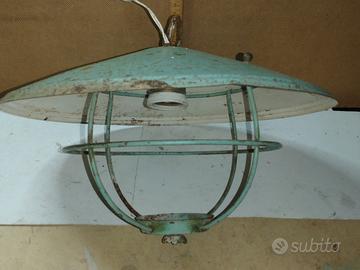 Lampadario nautico usato epoca anni 40/50 metallo