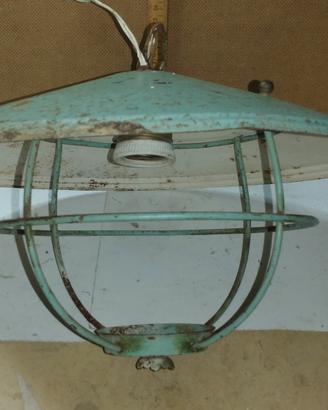 Lampadario nautico usato epoca anni 40/50 metallo