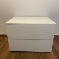 Comodino mobiletto legno bianco