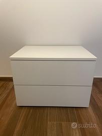 Comodino mobiletto legno bianco