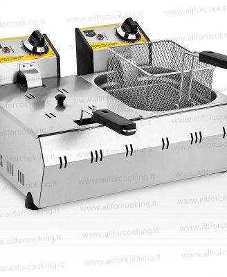 Friggitrice elettrica professionale 8+8