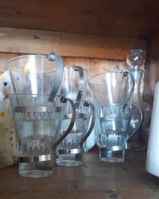 6 bicchieri da caffe in vetro