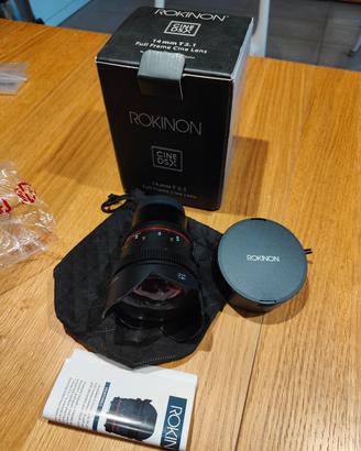 Obiettivo NUOVO Rokinon 14mm T3.1 Full Frame Ultra