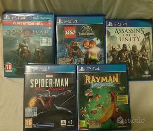 5 GIOCHI PS4 (prezzi in descrizione)