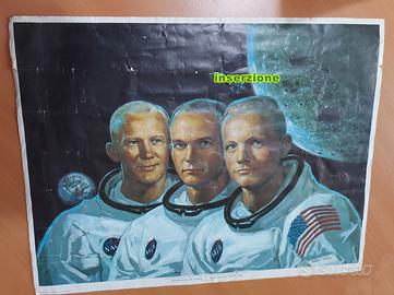 STAMPA DIPINTO MISSIONE SPAZIALE 1969