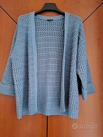 Cardigan donna traforato manica 3/4
