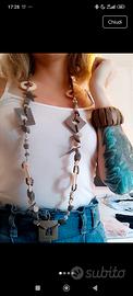 Collana e bracciale legno