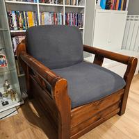 poltrona legno massello