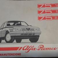 libretto uso e manutenzione Alfa Romeo 75