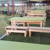 Tavoli in legno  + Panche Pic nic picnic
