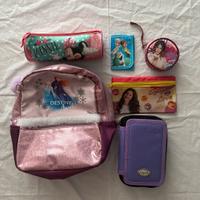 Set Zaino e portafoglio Frozen + Astucci Scuola