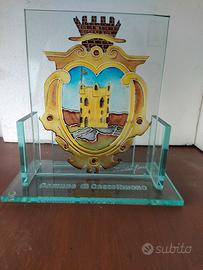 Trofeo in vetro con Stemma Comune di CASTELBUONO