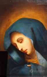 Quadro Olio Madonna Del Dito Dell'800