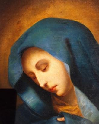 Antico Olio Madonna Del Dito Dell'800