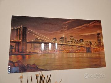 Quadro in vetro : ponte di brooklyn New York