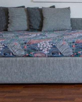 Letto singolo con doghe materasso e cassettone