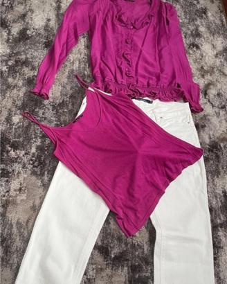 Set pantalone, camicia e canottiera