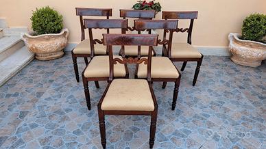 gruppo di sedie Biedermeier 