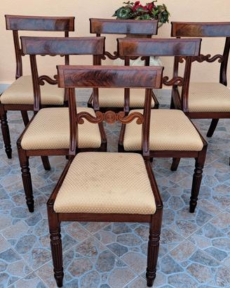 gruppo di sedie Biedermeier 