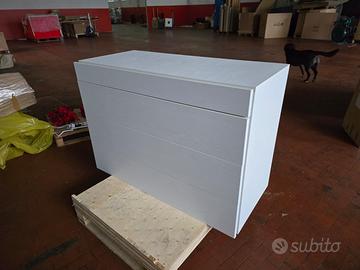mobile cassettiera bianco effetto legno