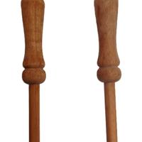 2 Bastoni Scorritenda Fruste In Legno Tende 120 cm