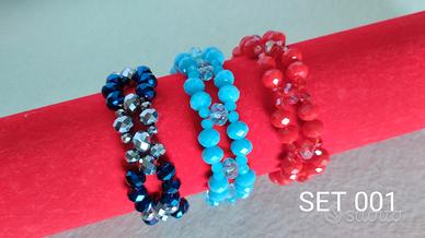 Vari set di 3 Bracciali artigianali da scegliere