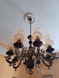 lampadario vintage da salotto 7 luci