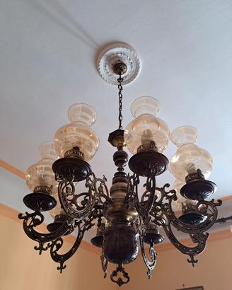 lampadario vintage da salotto 7 luci