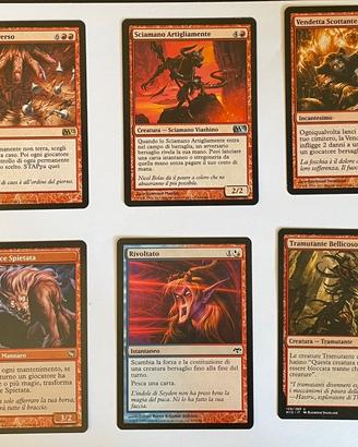 Lotto 10 carte Magic the Gathering rosse