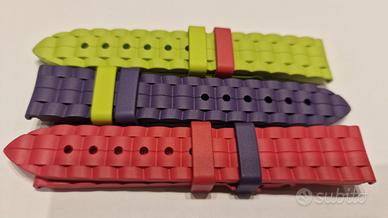 Cinturini Chopard in caucciù verde, viola, fucsia 