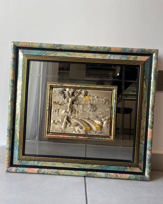 Quadro Bassorilievo in Argento 925 su Specchio
