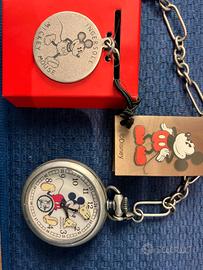 orologio tasca meccanico Mickey Mouse