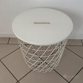IKEA KVISTBRO tavolino/contenitore bianco 44 cm
