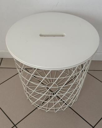 IKEA KVISTBRO tavolino/contenitore bianco 44 cm