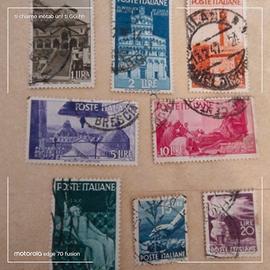 8 francobolli italiani usati del 1946