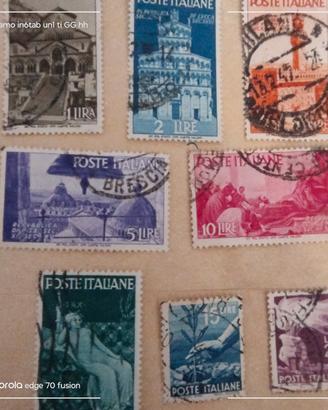 8 francobolli italiani usati del 1946