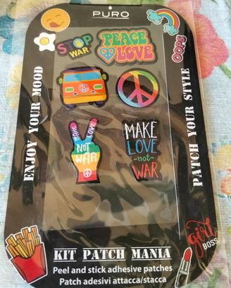 Kit patch mania adesivi in stoffa PURO Peace&Love