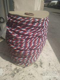 Merceria Cordoncino intrecciato bianco rosso blu