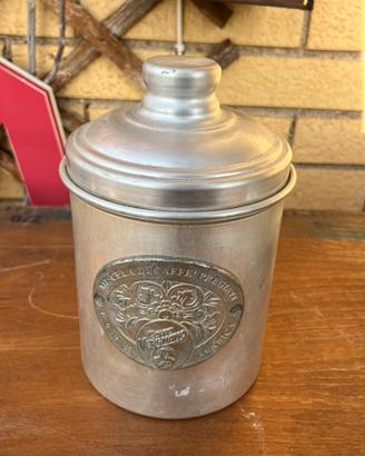 Barattolo vintage caffè Vergnano in alluminio