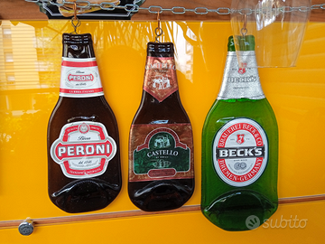 Bottiglia vetro schiacciata