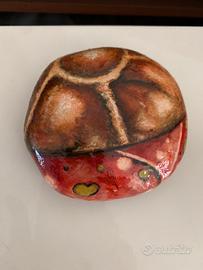 Sasso dipinto a  mano: panino