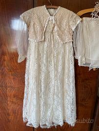 Abito da cresima in pizzo a mano dell’800