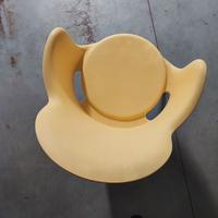 Set di 4 Sedie Gialle Impilabili