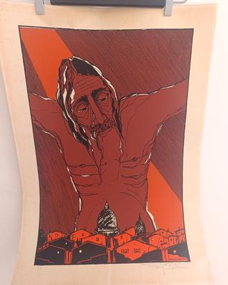 litografia Mario Pinizzotto vintage 70/80