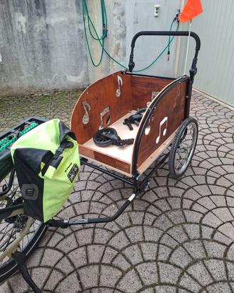 CARRELLO PER TRASPORTO CANE IN BICICLETTA
